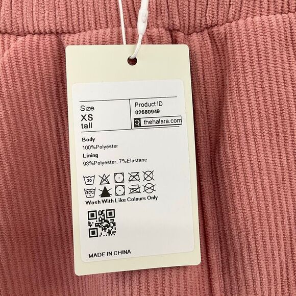 NWT Halara Rosette High Waisted Straight Leg Mop Corduroy Casual Pants XS Tall - Picture 9 of 11